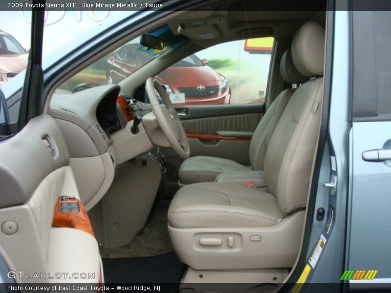 Blue Mirage Metallic / Taupe 2009 Toyota Sienna XLE