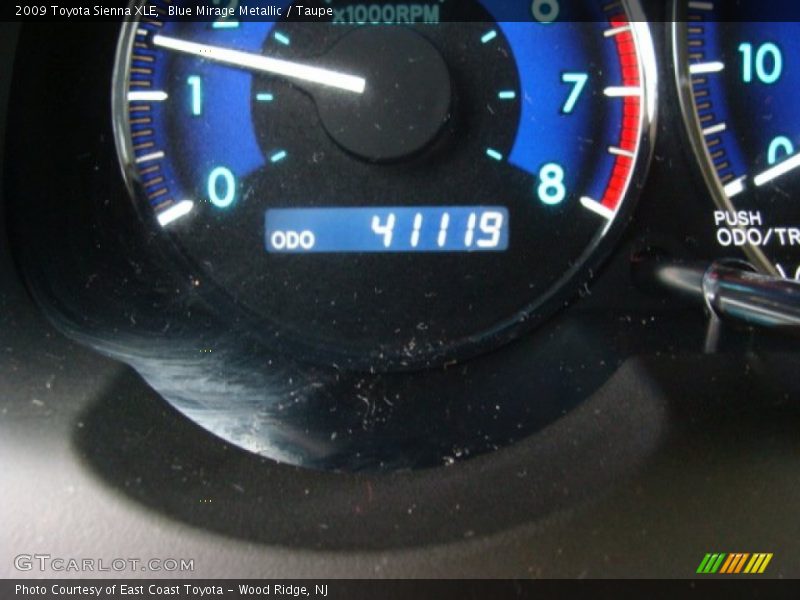 Blue Mirage Metallic / Taupe 2009 Toyota Sienna XLE