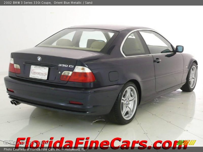 Orient Blue Metallic / Sand 2002 BMW 3 Series 330i Coupe