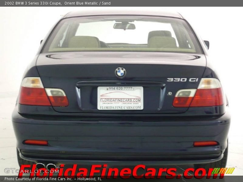 Orient Blue Metallic / Sand 2002 BMW 3 Series 330i Coupe