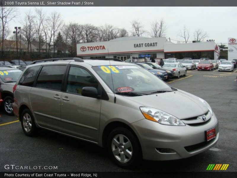 Silver Shadow Pearl / Stone 2008 Toyota Sienna LE