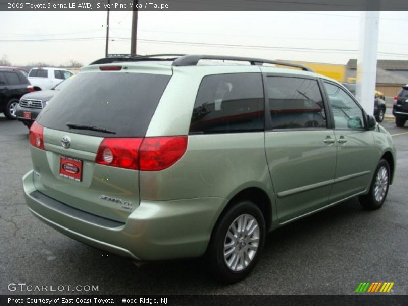 Silver Pine Mica / Taupe 2009 Toyota Sienna LE AWD