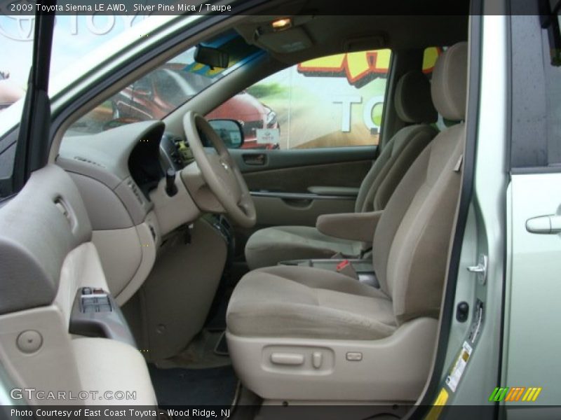 Silver Pine Mica / Taupe 2009 Toyota Sienna LE AWD