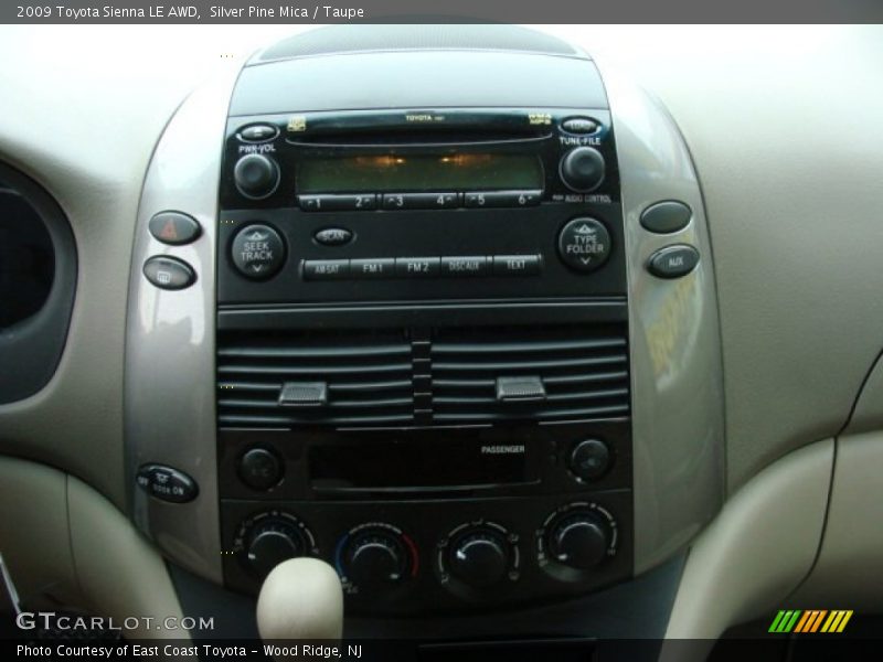 Silver Pine Mica / Taupe 2009 Toyota Sienna LE AWD