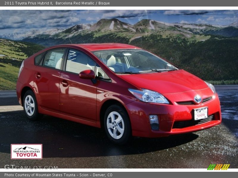 Barcelona Red Metallic / Bisque 2011 Toyota Prius Hybrid II