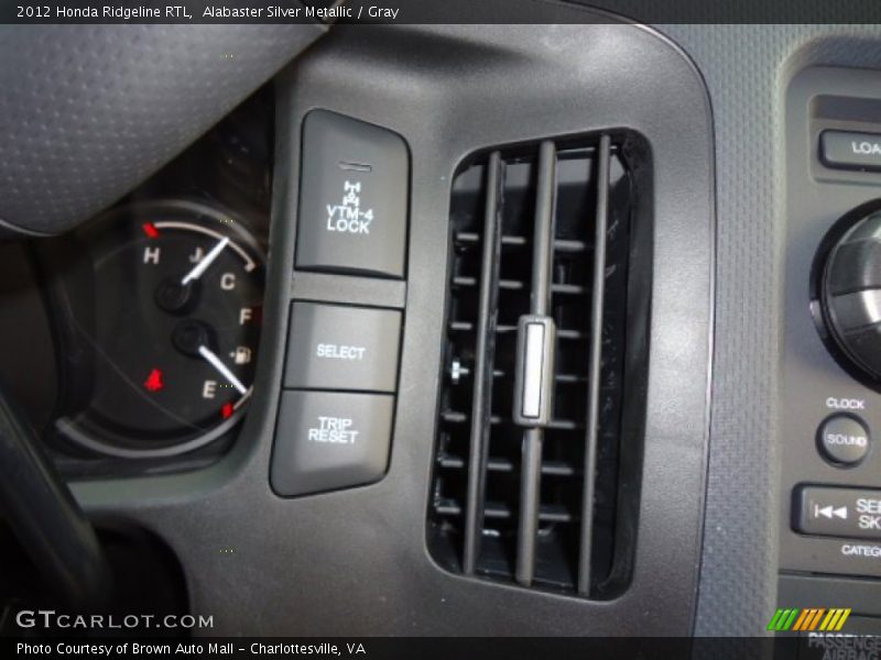 Alabaster Silver Metallic / Gray 2012 Honda Ridgeline RTL