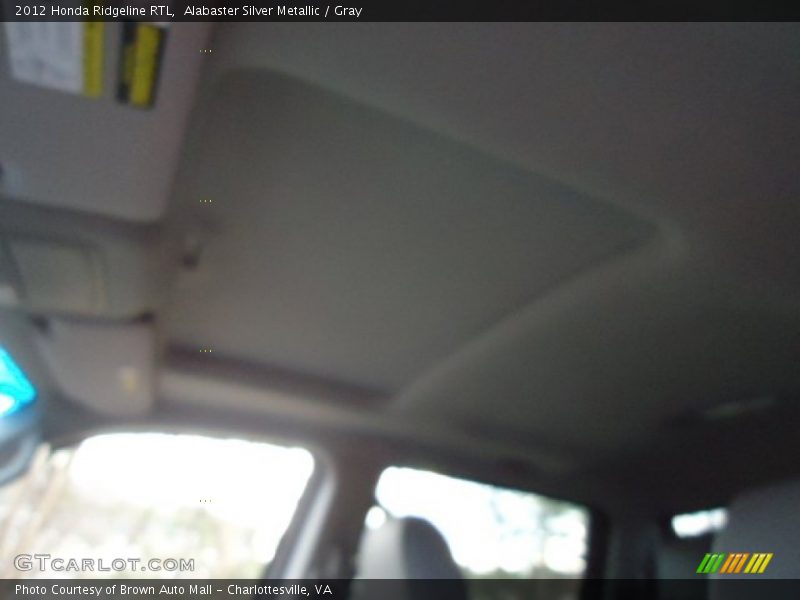 Alabaster Silver Metallic / Gray 2012 Honda Ridgeline RTL