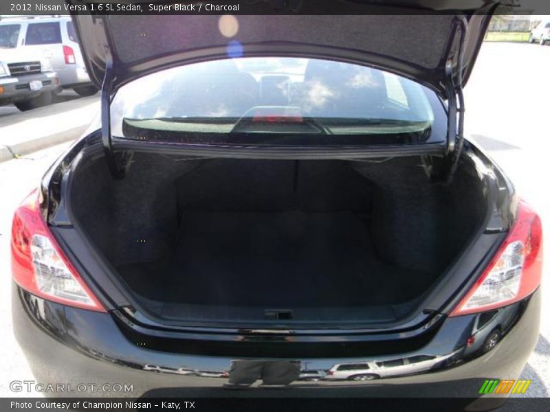 Super Black / Charcoal 2012 Nissan Versa 1.6 SL Sedan