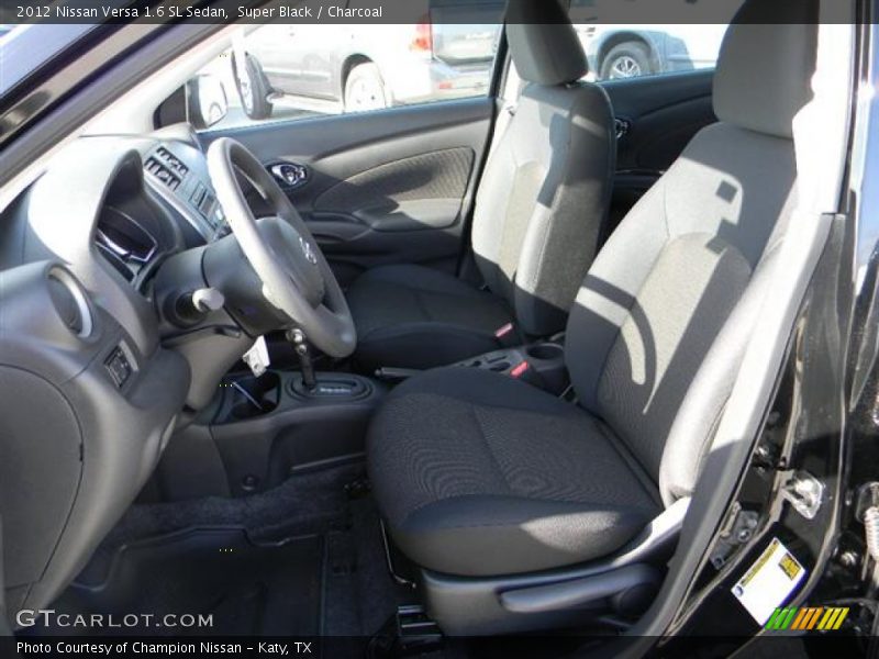 Super Black / Charcoal 2012 Nissan Versa 1.6 SL Sedan