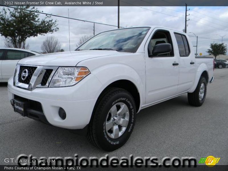 Avalanche White / Steel 2012 Nissan Frontier SV Crew Cab