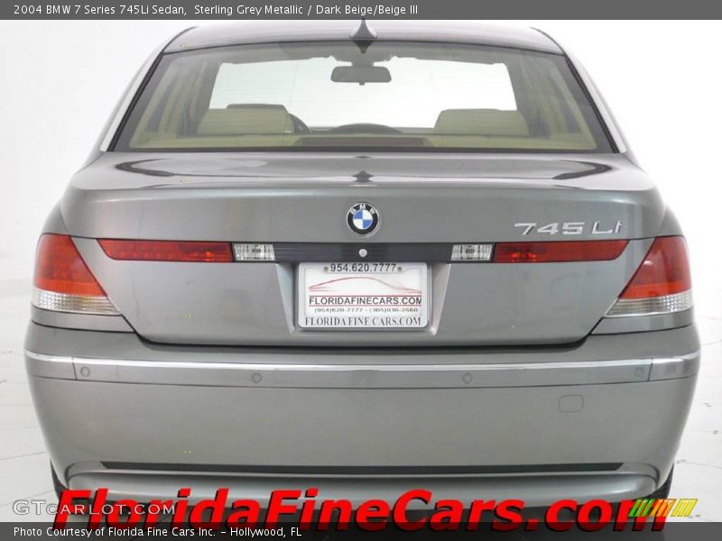 Sterling Grey Metallic / Dark Beige/Beige III 2004 BMW 7 Series 745Li Sedan