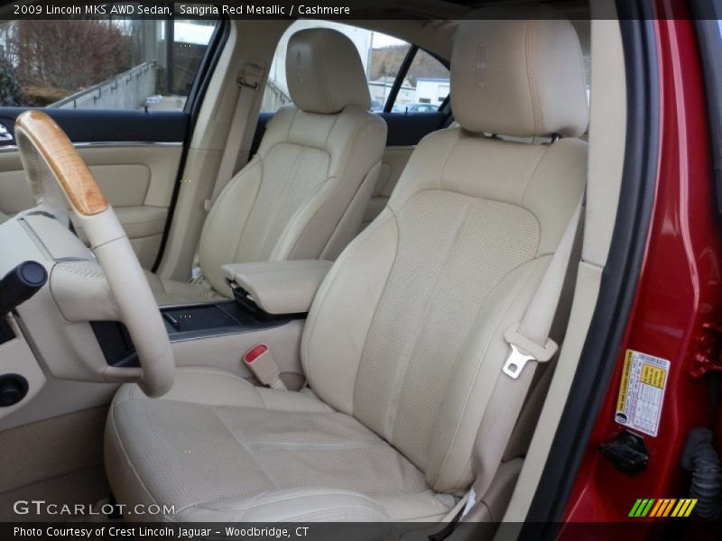 Sangria Red Metallic / Cashmere 2009 Lincoln MKS AWD Sedan