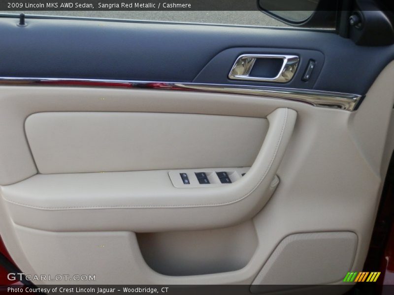 Sangria Red Metallic / Cashmere 2009 Lincoln MKS AWD Sedan