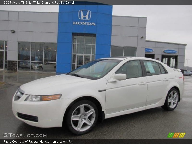 White Diamond Pearl / Camel 2005 Acura TL 3.2