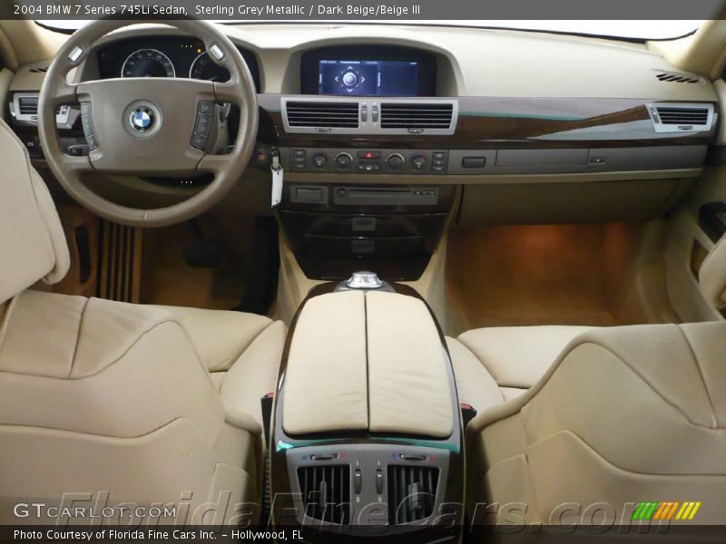 Sterling Grey Metallic / Dark Beige/Beige III 2004 BMW 7 Series 745Li Sedan