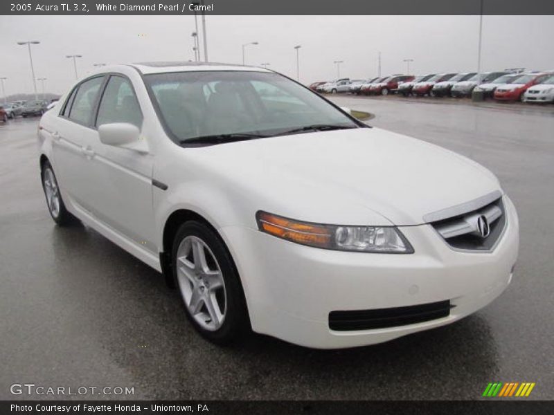 White Diamond Pearl / Camel 2005 Acura TL 3.2