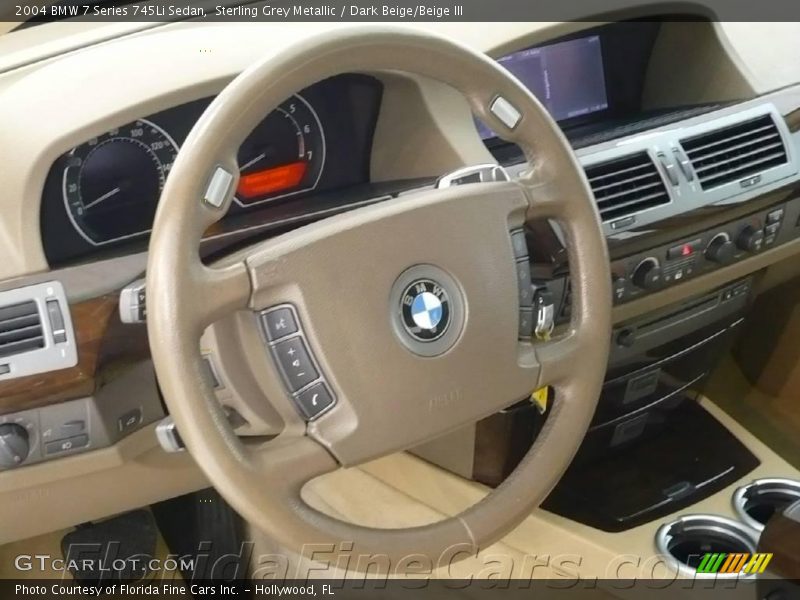 Sterling Grey Metallic / Dark Beige/Beige III 2004 BMW 7 Series 745Li Sedan