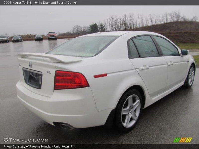 White Diamond Pearl / Camel 2005 Acura TL 3.2