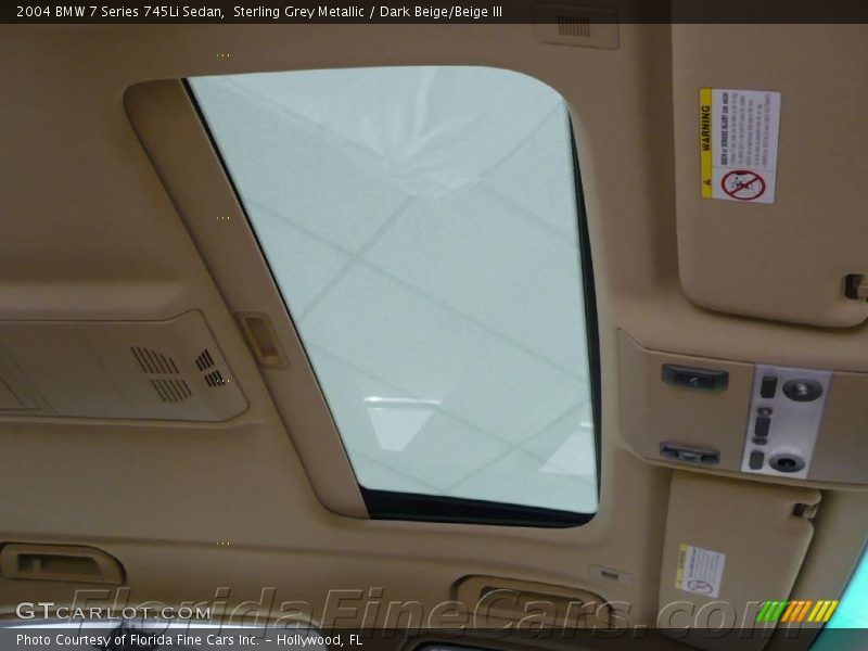 Sterling Grey Metallic / Dark Beige/Beige III 2004 BMW 7 Series 745Li Sedan