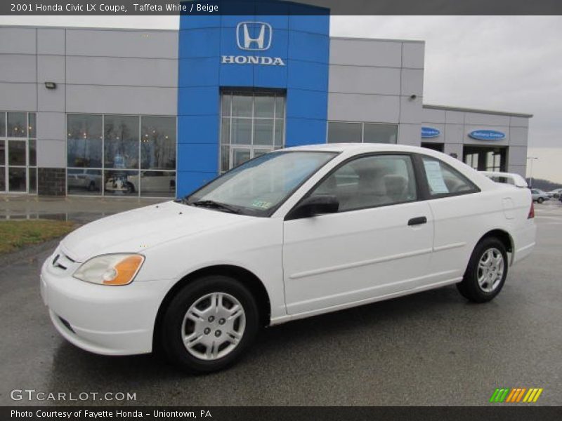 Taffeta White / Beige 2001 Honda Civic LX Coupe