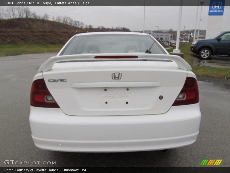 Taffeta White / Beige 2001 Honda Civic LX Coupe