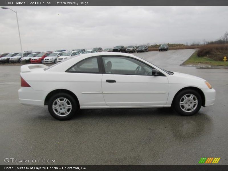 Taffeta White / Beige 2001 Honda Civic LX Coupe