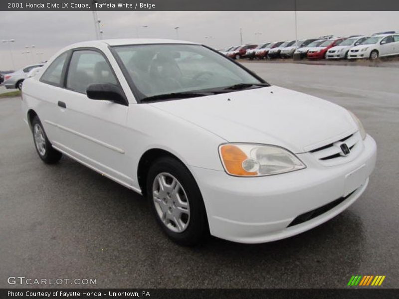 Taffeta White / Beige 2001 Honda Civic LX Coupe