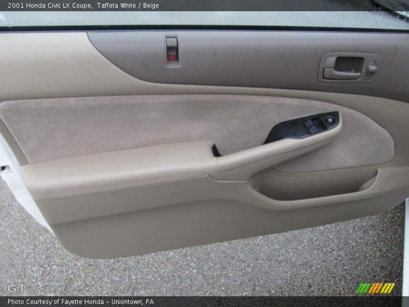 Taffeta White / Beige 2001 Honda Civic LX Coupe