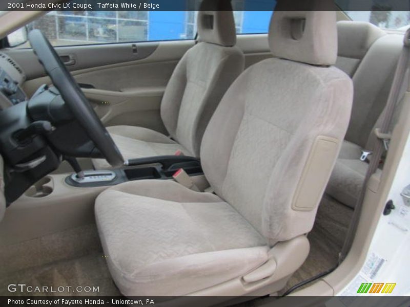 Taffeta White / Beige 2001 Honda Civic LX Coupe