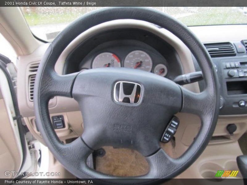 Taffeta White / Beige 2001 Honda Civic LX Coupe