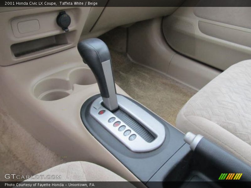Taffeta White / Beige 2001 Honda Civic LX Coupe