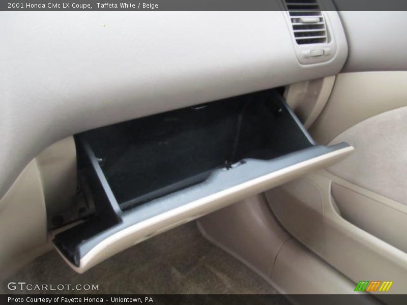 Taffeta White / Beige 2001 Honda Civic LX Coupe