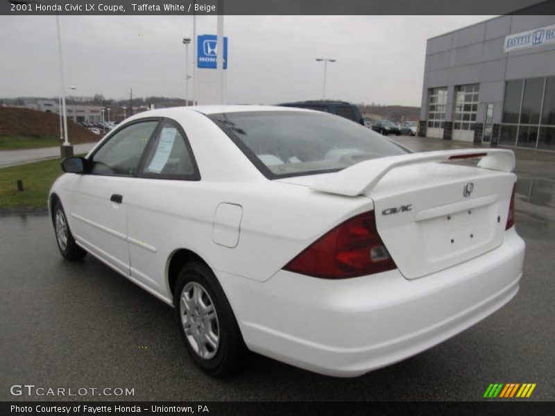 Taffeta White / Beige 2001 Honda Civic LX Coupe