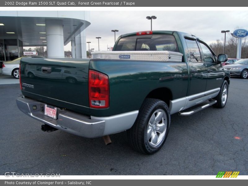 Forest Green Pearlcoat / Taupe 2002 Dodge Ram 1500 SLT Quad Cab