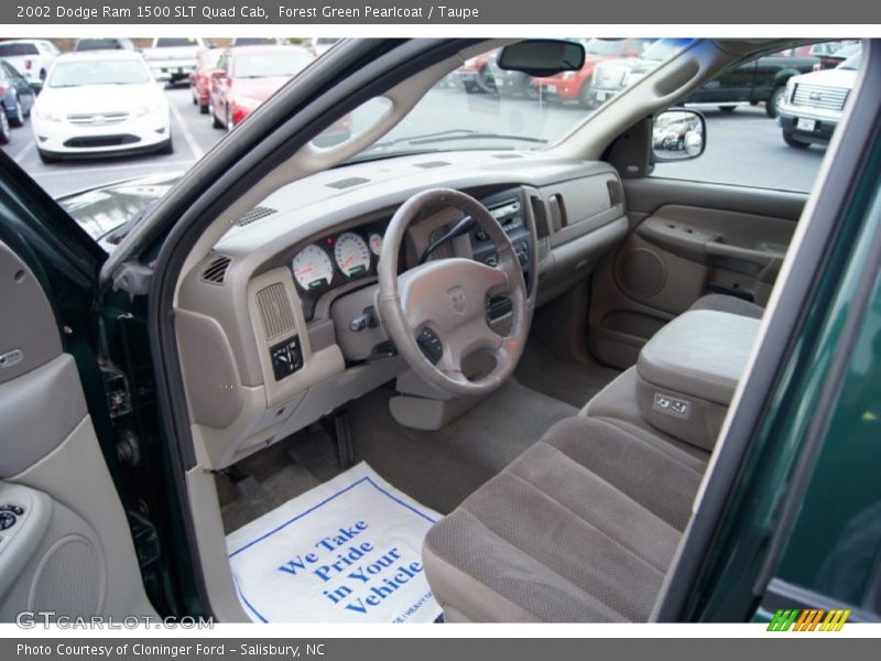 Forest Green Pearlcoat / Taupe 2002 Dodge Ram 1500 SLT Quad Cab