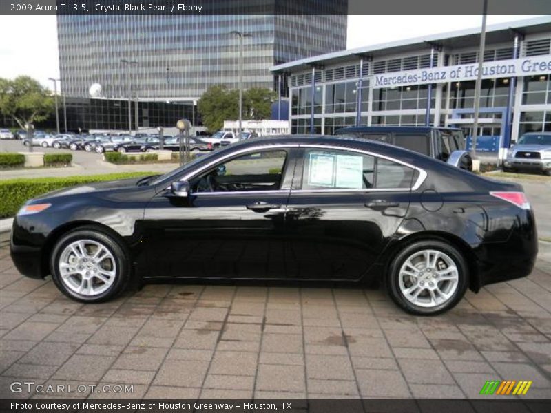 Crystal Black Pearl / Ebony 2009 Acura TL 3.5