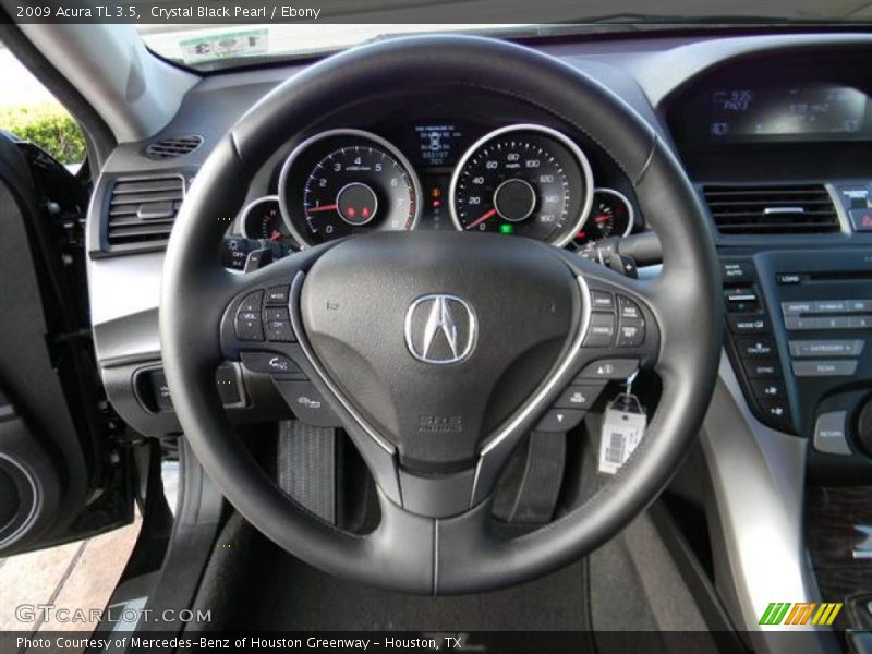Crystal Black Pearl / Ebony 2009 Acura TL 3.5