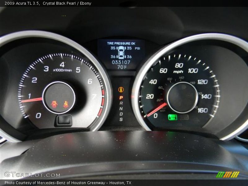 Crystal Black Pearl / Ebony 2009 Acura TL 3.5