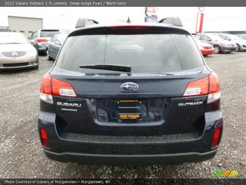 Deep Indigo Pearl / Warm Ivory 2012 Subaru Outback 2.5i Limited