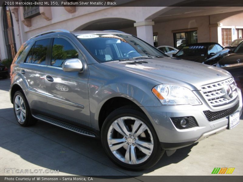 Palladium Silver Metallic / Black 2010 Mercedes-Benz ML 350