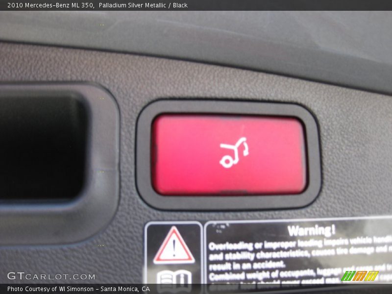 Palladium Silver Metallic / Black 2010 Mercedes-Benz ML 350