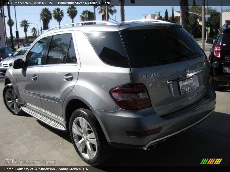 Palladium Silver Metallic / Black 2010 Mercedes-Benz ML 350