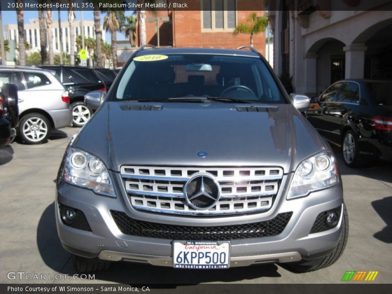 Palladium Silver Metallic / Black 2010 Mercedes-Benz ML 350