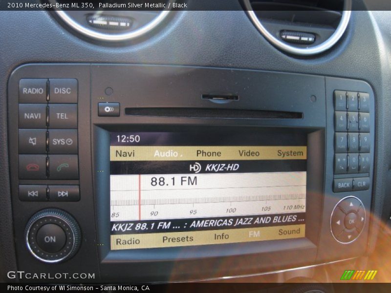 Palladium Silver Metallic / Black 2010 Mercedes-Benz ML 350