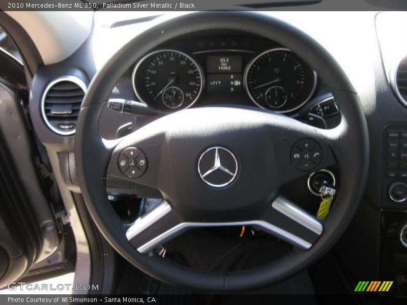 Palladium Silver Metallic / Black 2010 Mercedes-Benz ML 350