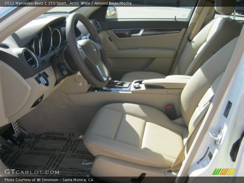 Arctic White / Almond Beige/Mocha 2012 Mercedes-Benz C 250 Sport