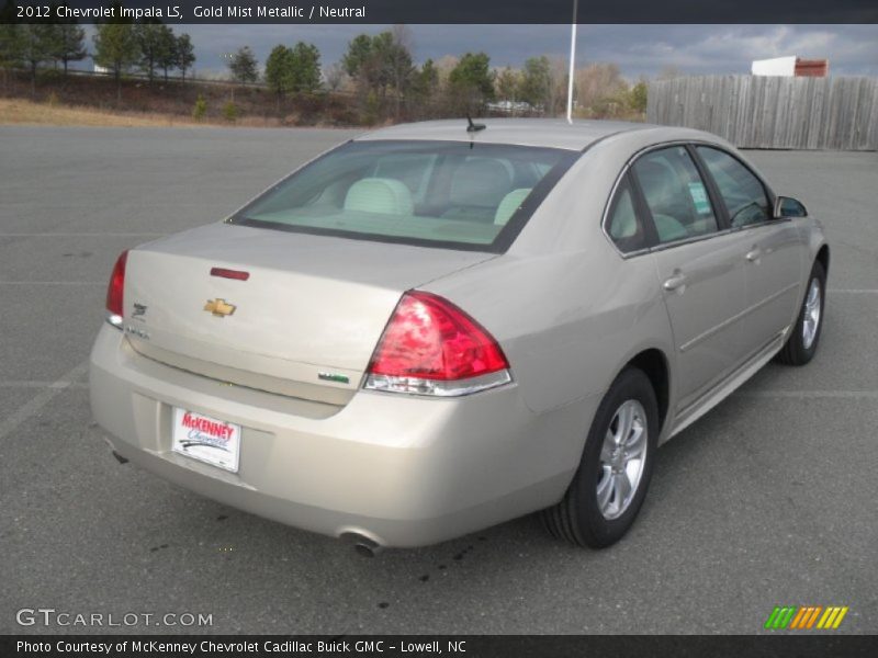Gold Mist Metallic / Neutral 2012 Chevrolet Impala LS