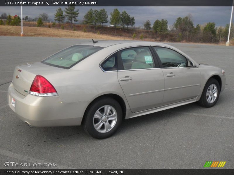 Gold Mist Metallic / Neutral 2012 Chevrolet Impala LS