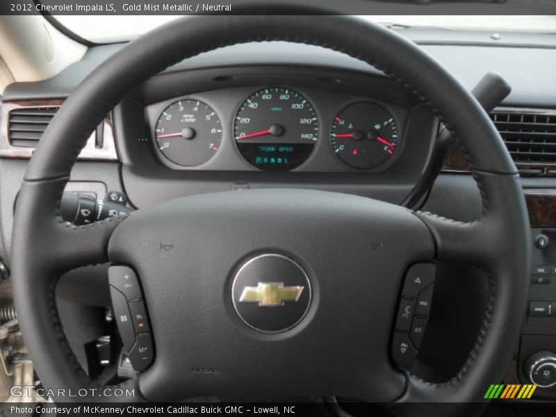 Gold Mist Metallic / Neutral 2012 Chevrolet Impala LS