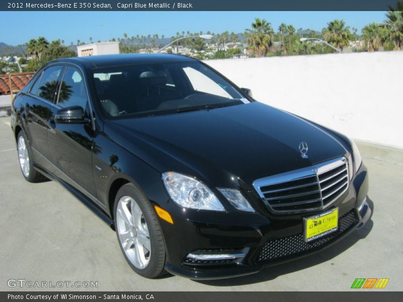 Capri Blue Metallic / Black 2012 Mercedes-Benz E 350 Sedan